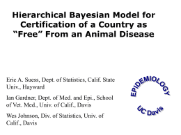 Hierarchical Bayesian Model for Certification of a Country as “Free