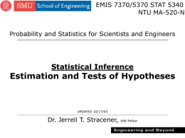 Statistical Inference - Lyle School of Engineering