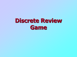 Discrete Review Game - OCVTS MATES-STAT