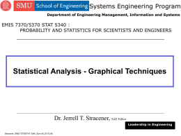 Statistical Analysis - Graphical Techniques