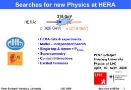 H1 und Zeus Hochenergiephysik bei HERA