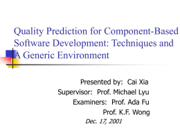 ComPare: A Generic Quality Assessment Environment for