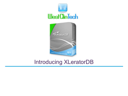 XLeratorDB - WestClinTech