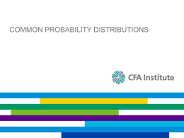 Chapter 5 Common Probability Distributions