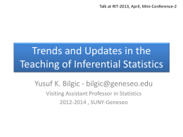 Trends in the Teaching of Inferential Statisticsx