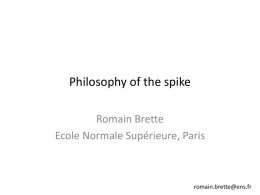 Philosophy of the spike