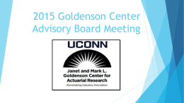 Goldenson Center Lifetime Financial Planning Model