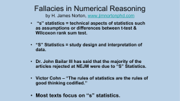 Fallacies in Numerical Reasoning