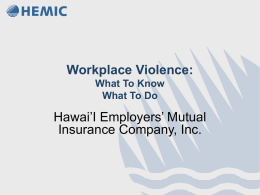 Workplace Violence: What To Know What To Do