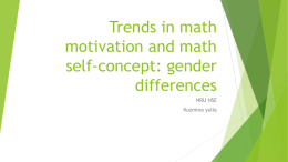 Trends in math motivation and math self