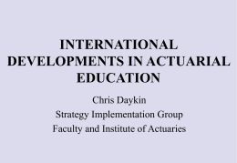 international developments in actuarial education