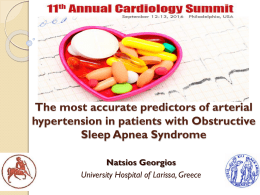 The most accurate predictors of arterial hypertension in patients with