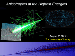 Anisotropies at the Highest Energies (PPTx)