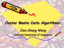 Monte Carlo Methods in Scientific Computing