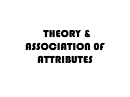 theory and association of attributes