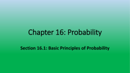 Chapter 16: Probability