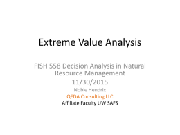 Extreme Value Analysis