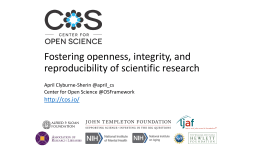 Outcome reporting bias - Open Science Framework