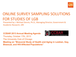 Online sampling solutions and options for studying LGB populations