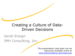 Creating a Culture of Data