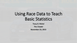 Presentation of Using Race Data for Teaching