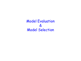 Model Evaluation and Model Selection