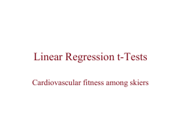 Linear Regression t-Tests