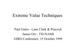 Extreme value techniques (slides)
