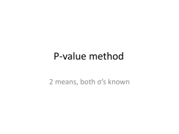 P-value method