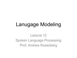 Language Modeling