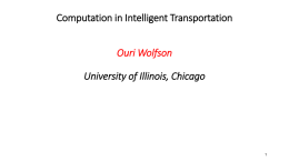 Computation in Intelligent Transportation
