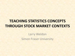 teaching variability through stock market contexts