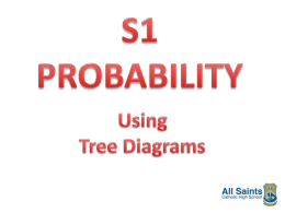 Probability – tree diagrams