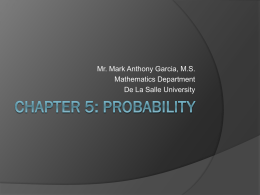 Chapter 5: probability