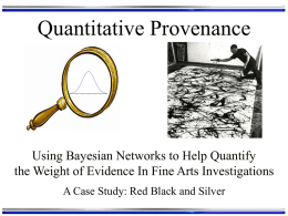 Quantitative Provenance. Using Bayesian Networks to Help Quantify