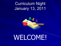 Curriculum Night - Hollidaysburg Area School District