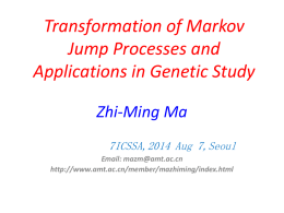 Transformation of Markov Jump Processes and Applications in