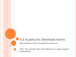 8.2 Sampling Distributions