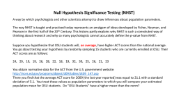 Null Hypothesis Significance Testing (NHST)