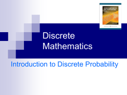 Discrete probability - Department of Computer Science