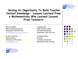 Seizing An Opportunity To Build Teacher Content Knowledge