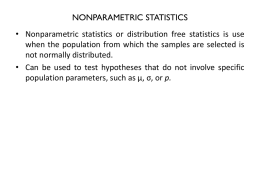 NONPARAMETRIC TESTS CHAPTER 5x