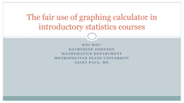 The fair use of graphing calculator in introductory statistics