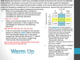 Warm Up 3.1.4 What are the chances of both events?