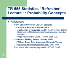 lecture 1 probability