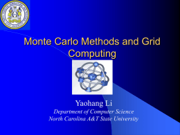 MonteCarlo Method Course - Computer Science Department