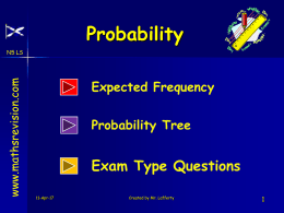 Probability Tree - Mathsrevision.com