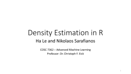 Density Estimation in R