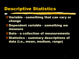 Statistical Methods in Psychology