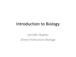 Biology Intro Notes